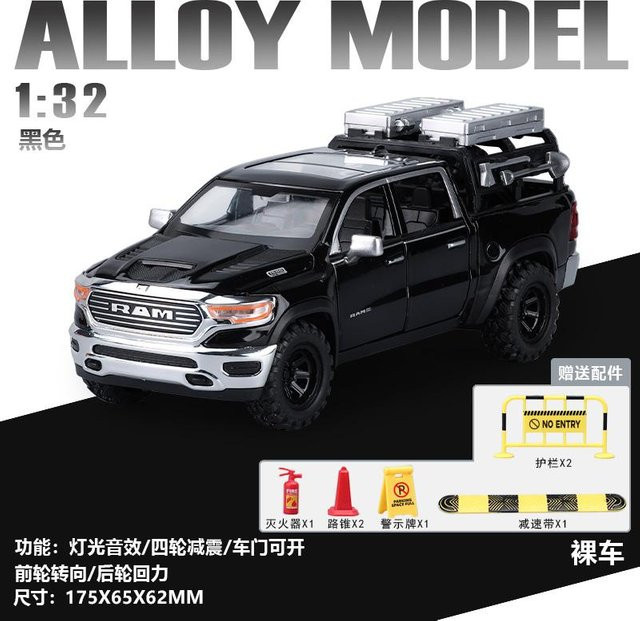 Linyi toy car Dodge Ram 1500 Trx Mammoth Off Road Pickup Truck, Modellauto, 1:32, Metall, ab 14 Jahren - Bild 1