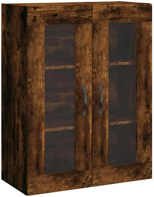 vidaXL Wandschrank Räuchereiche mit Glastüren, B/T/H: 69,5 x 34 x 90 cm - Bild 1