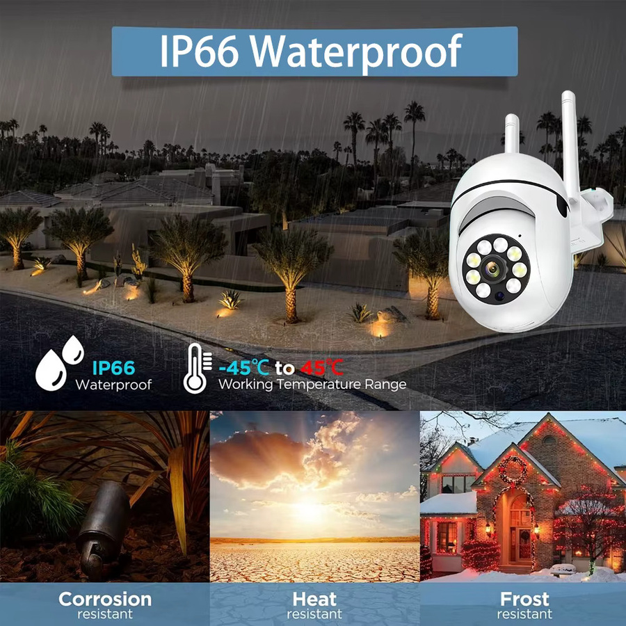 Cam720 APP 5MP PTZ IP-Kamera White: Intelligente WLAN Außen-Überwachungskamera mit Farbnachtsicht und 2-Wege-Audio-Kommunikation - Bild 3