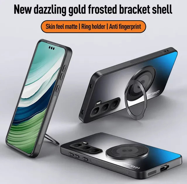 Infinix Hot 60 Pro+ und Hot 60i Schutzhülle AG Frosted Soft TPU+PC Matte Stand Back Cover in Blau und Schwarz - Bild 1