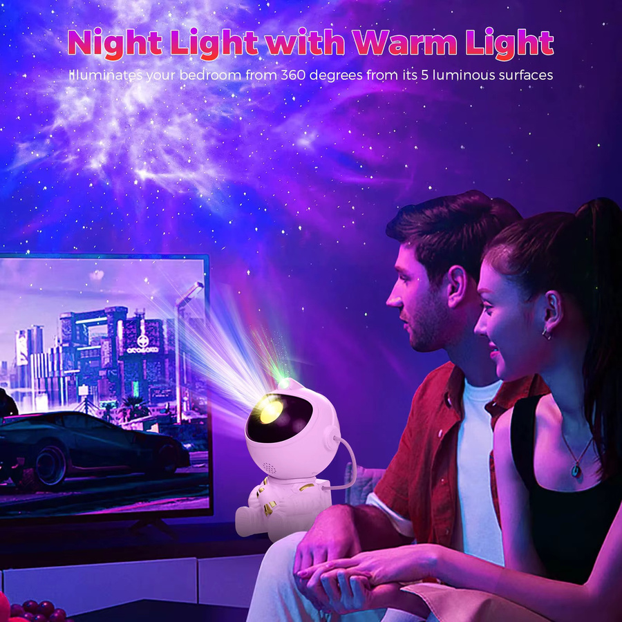 VENUSWING Astronaut LED Stern Projektor Nachtlicht Galaxy Projektor in Weiß für dein Schlafzimmer oder Kinderzimmer - Bild 4
