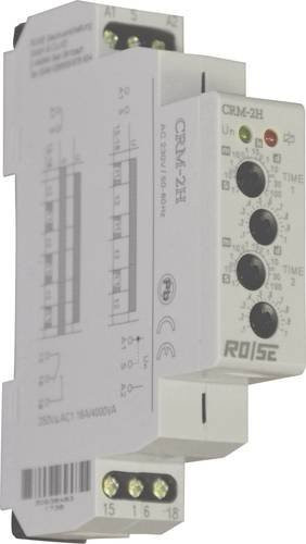 Rose LM CRM-2H/UNI Multifunktionales Zeitrelais in Weiß, Zeitbereich 0,1s - 100 Tage, 12 V/DC, 12 V/AC, 240 V/DC, 240 V/AC - Bild 1