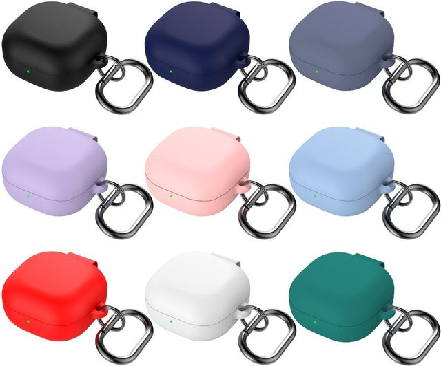 Stoßfeste Silikonhülle für Samsung Galaxy Buds Live, Buds 2, Buds Pro, Buds 2 Pro und Buds FE in Schwarz - Bild 1