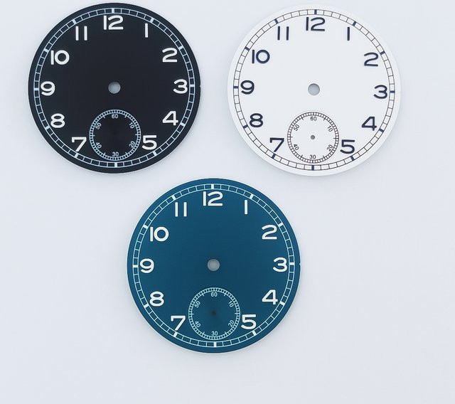 BOTIONI Zifferblatt, 37 mm, schwarz, blau, weiß, leuchtende Funktion - Bild 1