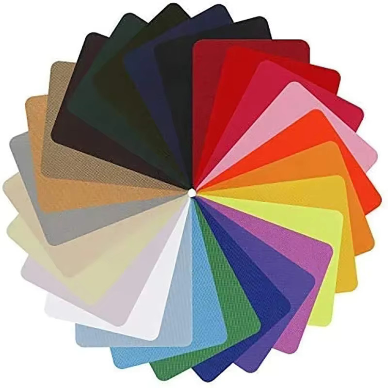 5 Stück rechteckige Aufnäher zum Aufbügeln in 26 Farben für Kleidungsreparatur und DIY-Stoffapplikationen, Grau und Mehrfarbig - Bild 2