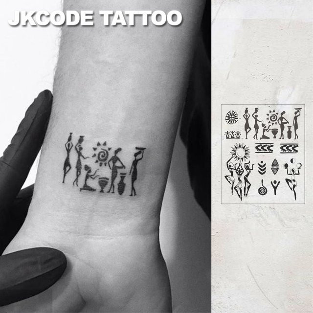 JKCODE TATTOO Erntefest-Tattoo-Aufkleber, wasserdicht, personalisiertes Design - Bild 1