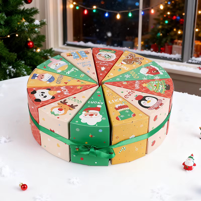 12 Stück ZQNYCY DIY Weihnachts-Adventskalender-Boxen aus Papier in Multicolour zum Ausfüllen für Weihnachten und Silvester - Bild 3