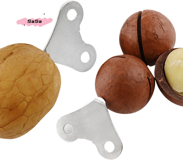 YOWEI Nussschalen-Öffner-Set in Silber für Macadamia, Walnuss, Mandel und Pekannuss - Bild 1