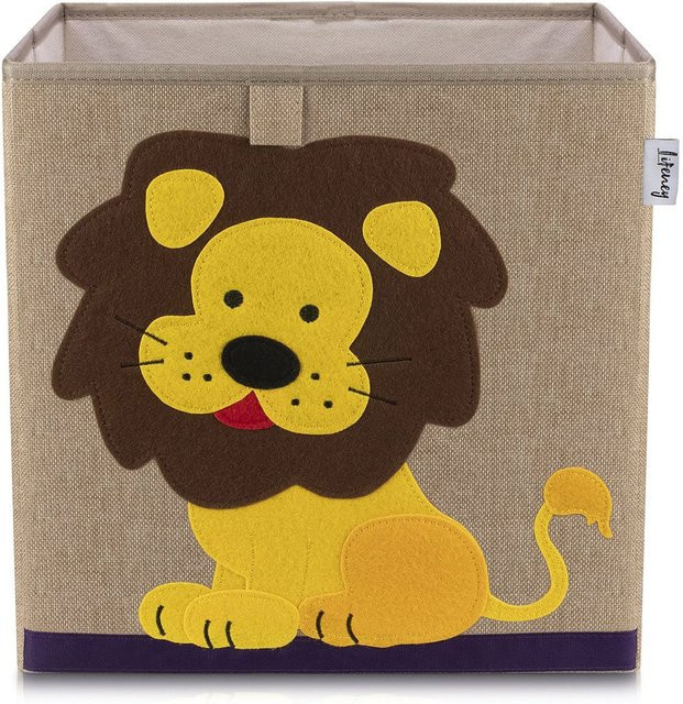 Lifeney Aufbewahrungsbox Löwe, braun, B/T/H: 33 x 33 x 33 cm - Bild 1