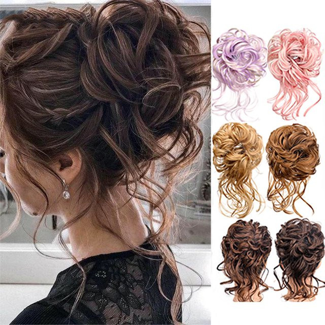 Superior Sense Synthetischer Haarknoten für Damen, Rosa, Rot, Schwarz - Bild 1