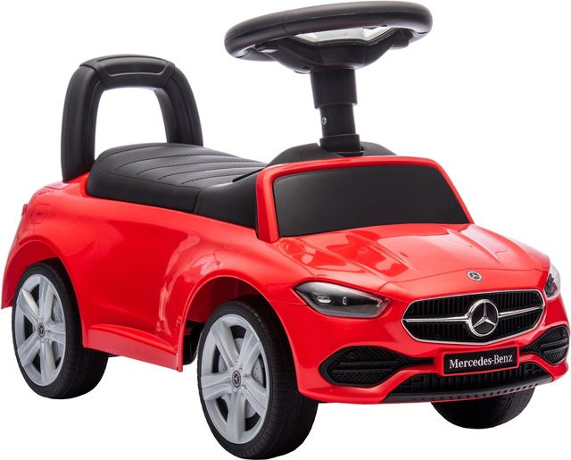 AIYAPLAY Mercedes-Benz C-Class Rutschauto, Rutschfahrzeug, mit Hupe, Motorgeräuschen, Rot, ab 1,5 Jahre - Bild 1