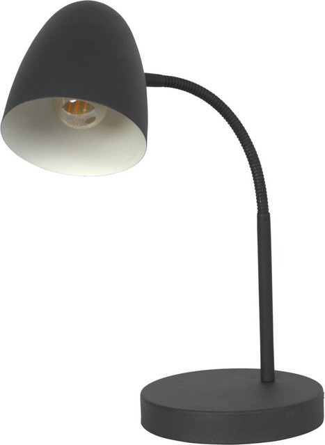 Nowa Tischleuchte aus Metall in Schwarz, verstellbare Schreibtischlampe für Home Office und Nachttisch, E14, B: 15 cm, H: 40 cm - Bild 1