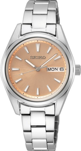 Seiko Damenuhr, Quarz, Edelstahl, Pink, 30 mm, 10 ATM - Bild 1