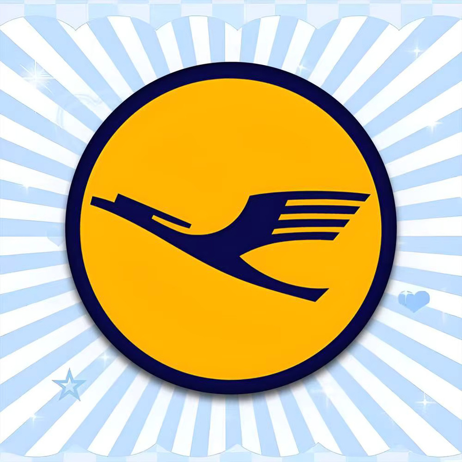 Brosche Lufthansa-Cartoon-Stil, Emaille, Unisex - Bild 5