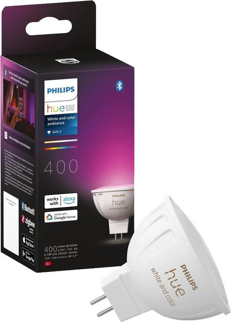 Philips Hue White & Color Ambiance Smart LED-Leuchtmittel MR16 Spot, 400 lm, mehrfarbig - Bild 3