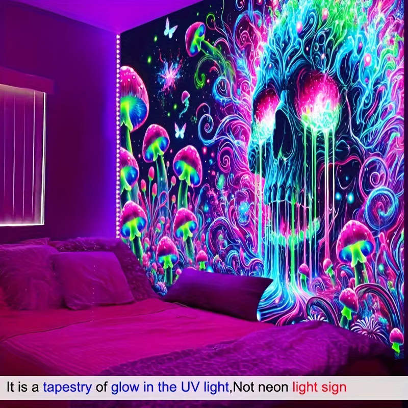 VIKAMA Wandteppich mit psychedelischem Kosmos- und Planeten-Design in Multicolour - Bild 4