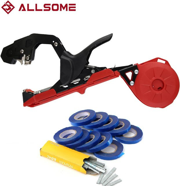 Allsome Pflanzenbindemaschine Garten Tapetool mit 10 Rollen Klebeband für Gemüse, Trauben, Tomaten und Pfeffer - Bild 1