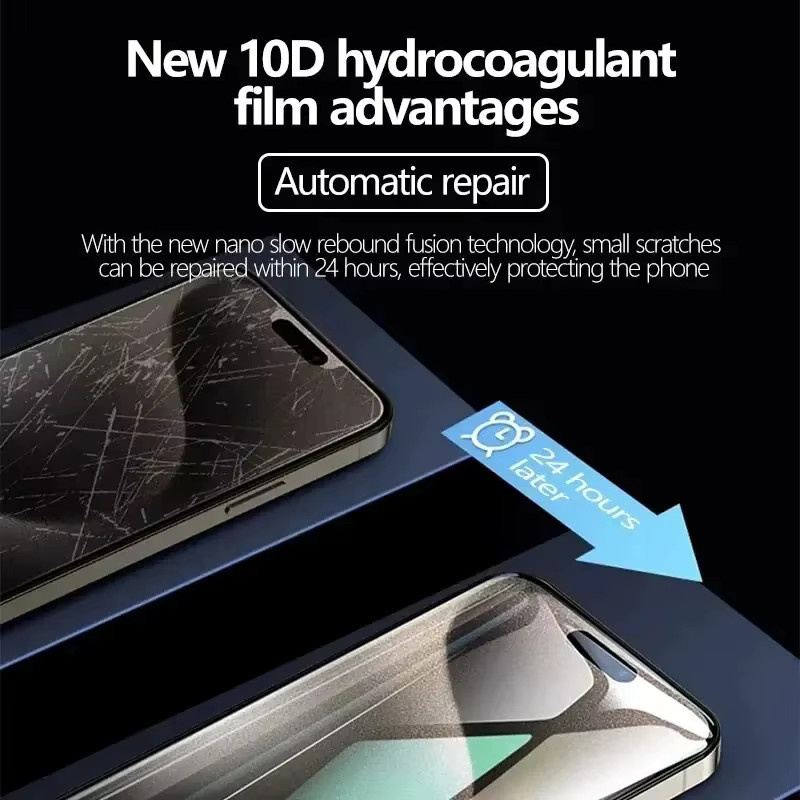 5er Pack Weiche Hydrogel-Displayschutzfolien für Apple iPhone 16 17 Pro Max 16e 17e 15 Plus 13 14 12 11 Transparent mit vollständiger Abdeckung - Bild 4