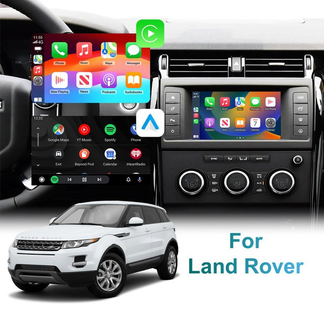 LEXXSON Drahtlose CarPlay und Android Auto Retrofit Kit Decoder Box für Land Rover Evoque und Discovery 5, Schwarz - Bild 1