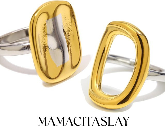 MamacitaSlay Ring, Edelstahl, Bicolor, 18 Karat vergoldet, Damen - Bild 1
