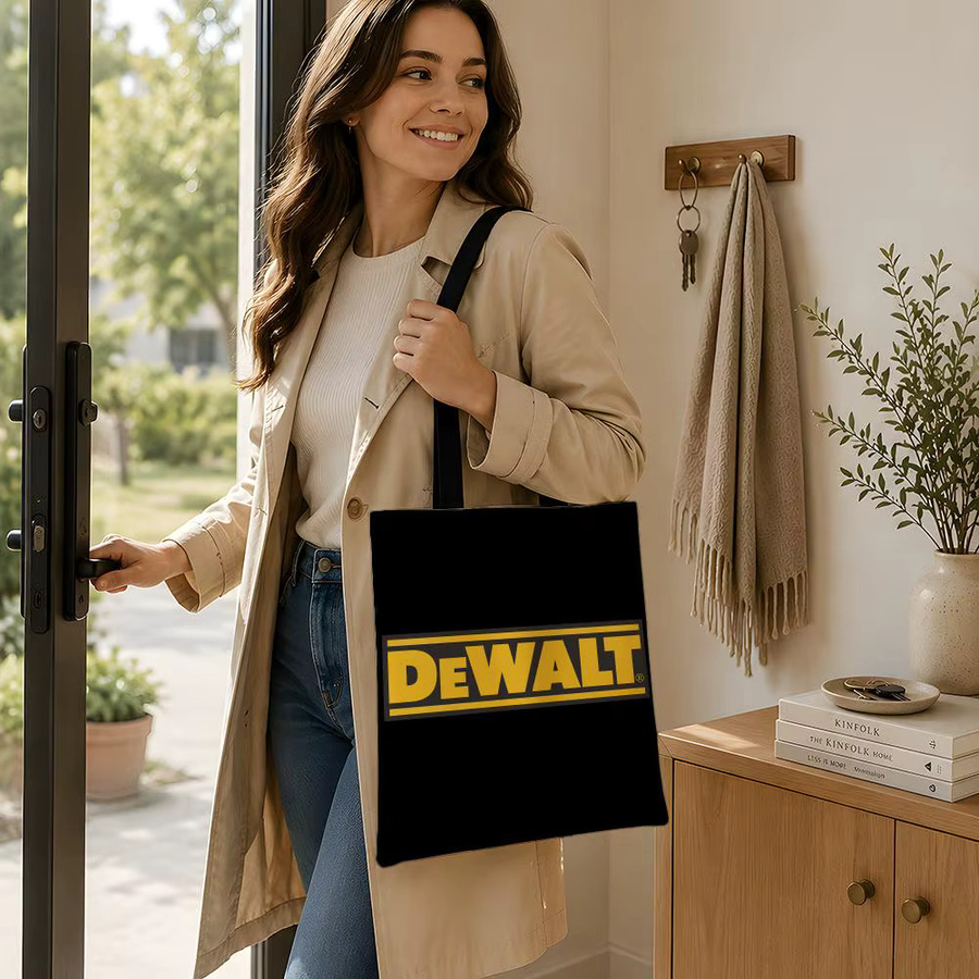 D-De-Walt-T Canvas-Schultertasche in Schwarz für Schule, Pendeln und Reisen - Bild 2