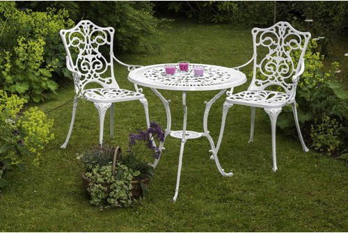 3-teilige Gartenmöbelgruppe Merxx Lugano aus Aluminium in Weiß - Bild 3