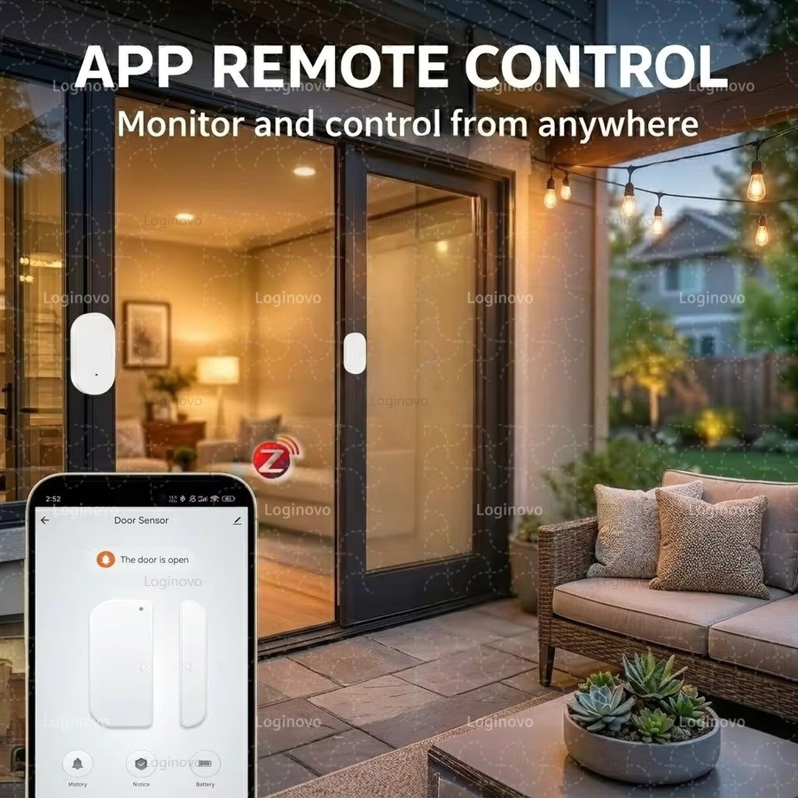 Coolo Zigbee Tür- und Fenstersensor mit Licht- und Vibrationserkennung in Weiß, kompatibel mit Alexa, Google Home und TUYA App - Bild 6