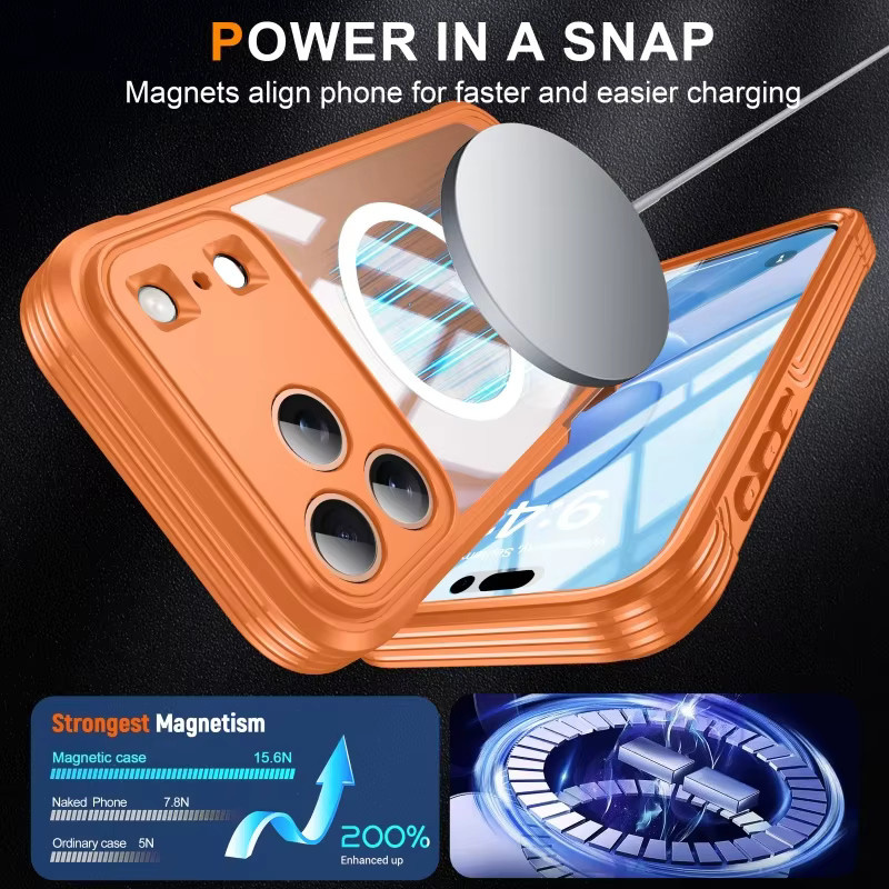 Shellbox Magnetische Handyhülle für iPhone 17 Pro Max, 17 Air und 17, Transparent und Bunt, Stoßfest und Staubdicht - Bild 4
