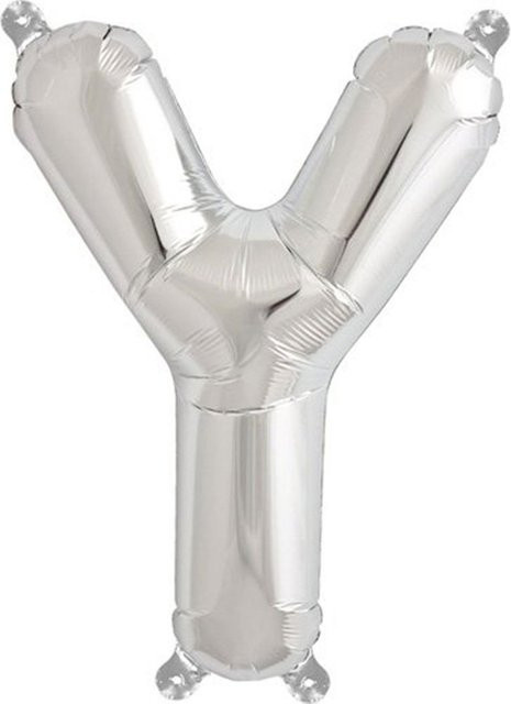 Rico Design Folienballon Buchstabe Y in Silber, Höhe: 36 cm - Bild 1