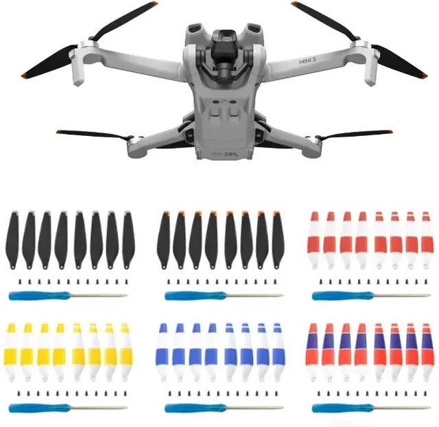 8 Stück 6030F Propeller-Ersatz für DJI Mini 3 und Lito X1 in Orange, geräuscharme Ersatzflügel für Drohnenzubehör - Bild 1