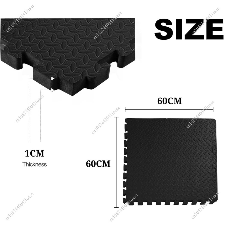 DHDH Rutschfeste Fitness-Yogamatte aus EVA-Schaum in Braun, B/T/H: 60 x 60 x 1 cm - Bild 6