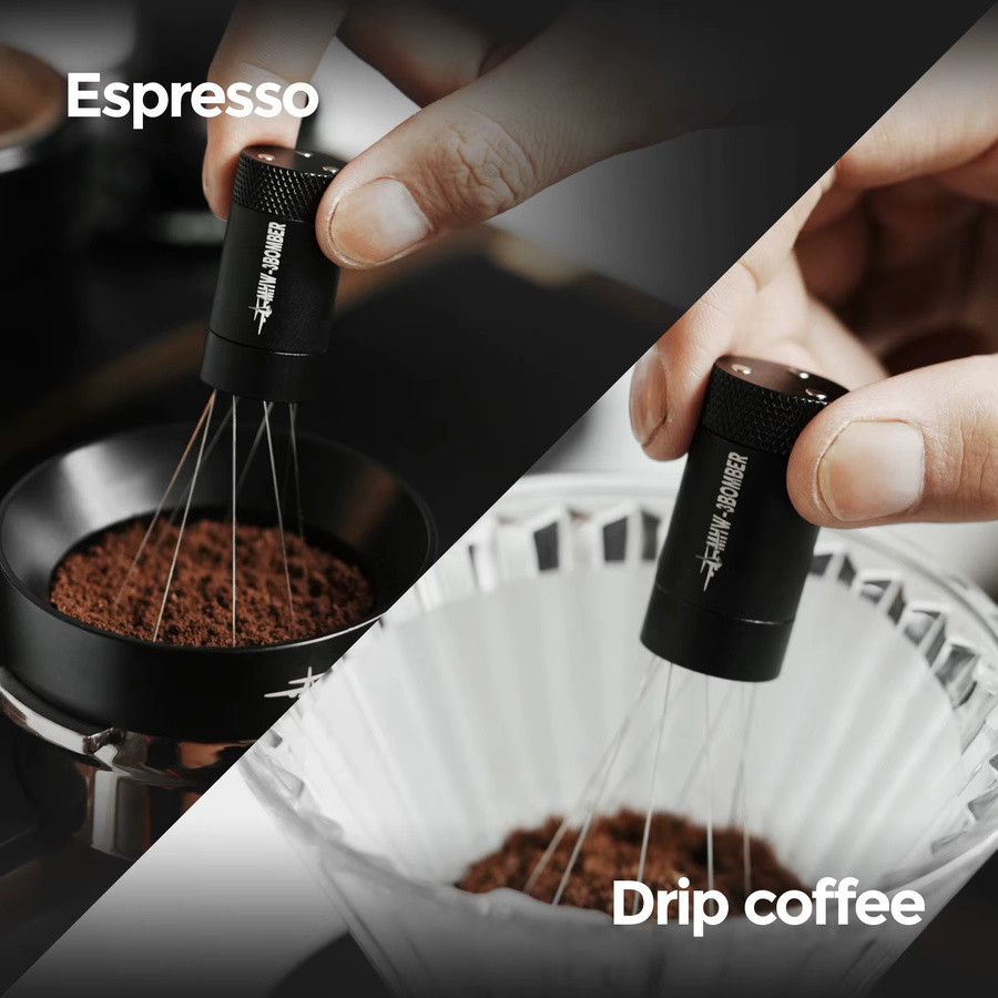 MHW-3BOMBER WDT Tool Espresso-Verteilungswerkzeug mit magnetischem Ständer und Dosiertrichter-Set, Schwarz, Edelstahl - Bild 5