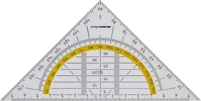 RUMOLD Geodreieck aus glasklarem Kunststoff, Breite: 16 cm - Bild 1