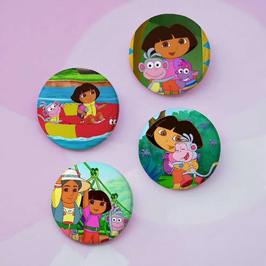 Brochen Anime Niedliche D-Dora The E-Explorer, Runde Abzeichen - Bild 2