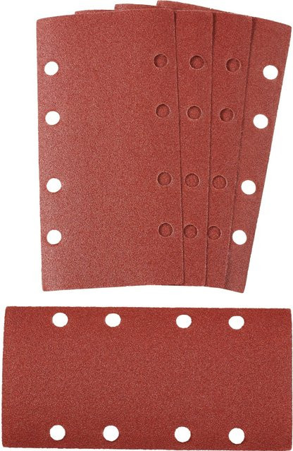 LUX-TOOLS Schleifstreifen Classic für Exzenterschleifer, Körnung K120, gelocht, für Holz und Metall, B: 93 mm x L: 185 mm - Bild 1