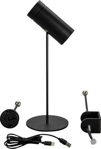 Konstsmide Multi LED-Akku-Tischlampe aus Aluminium in Schwarz, dimmbar und für Außenbeleuchtung geeignet - Bild 1