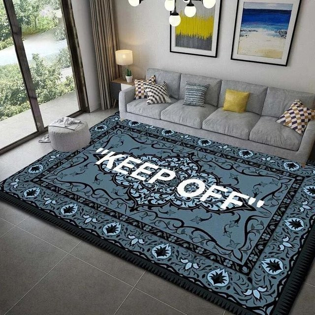 BC-Warm Home Teppich BETRETEN VERBOTEN in Blau, B/B: 60 x 40 cm - Bild 1