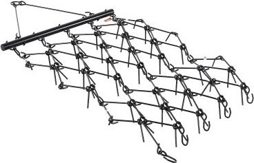 VEVOR Schleppegge in Schwarz aus Stahl mit 80 Zähnen für ATV und UTV zur Bodenvorbereitung und Aussaat B/B/H: 170,7 x 121,9 cm - Bild 1