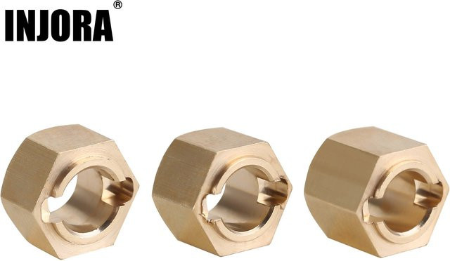 INJORA Messing 7mm Radsechskant Dicke 5/6mm für 1/24 RC Crawler Upgrade - Bild 1