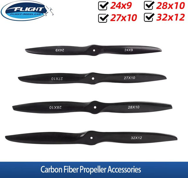 FLT Kohlefaser Propeller Zubehör, Schwarz - Bild 1
