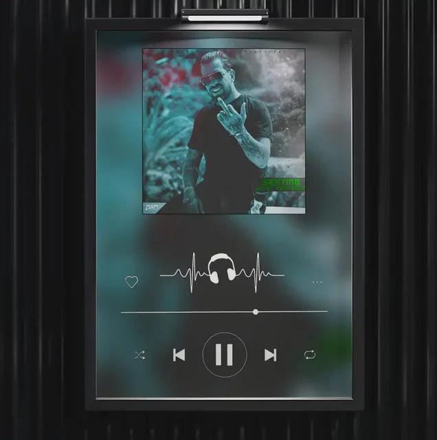S-Sentino Musik Poster Hip Hop Leinwand Wandbild Schwarz Modernes Grafik Design für dein Wohnzimmer - Bild 1