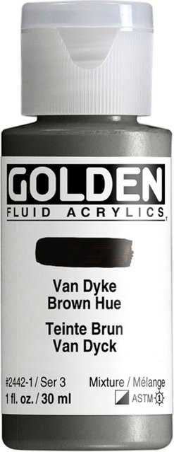 Golden Fluid Acrylfarbe Golden Van Dyck Braun - Bild 1
