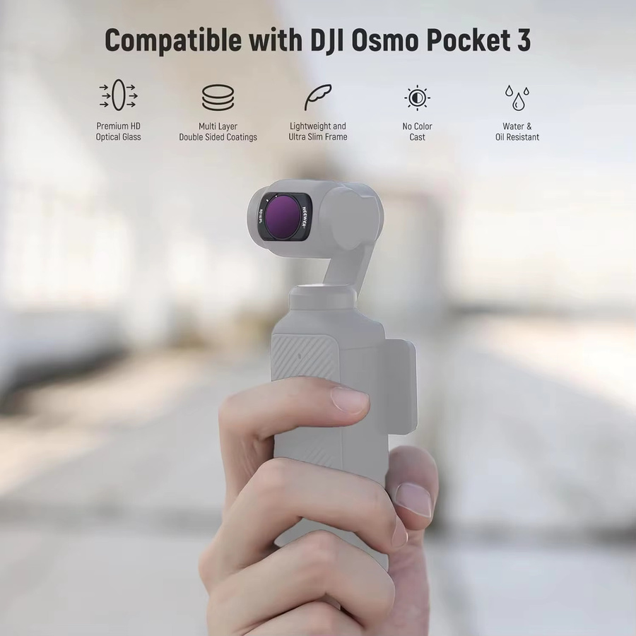DJI OSMO Pocket 3 und Pocket 4 Objektivfilter-Set Black mit CPL, ND16, ND32, ND64, UV, Black Soft und Macro NIGHT STAR Filtern - Bild 2