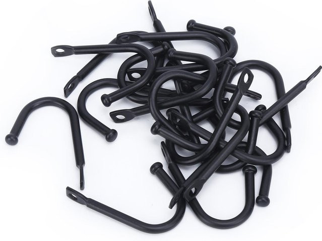 20 Stück GoolRC Wandhaken aus Stahl in Schwarz Matt zum Aufhängen von Mänteln, Taschen und Schlüsseln - Bild 1