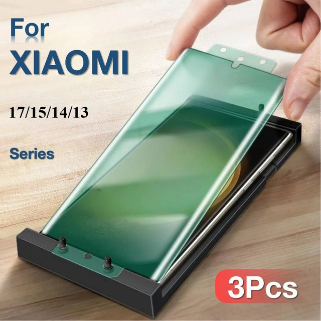 3-teiliges Keramik-Displayschutzfolien-Set für Xiaomi 17 Pro Max, 15 Pro, 15, 13 Ultra und 14 Pro, transparent - Bild 1
