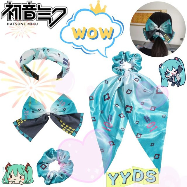 Bandai Hatsune Miku Anime-Haaraccessoires, Schleifenstirnband, Scrunchies & Haarspangen, Cosplay-Haarschmuck - Bild 1