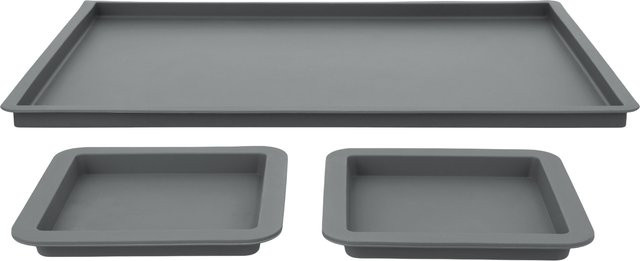 SILVERCREST Silikon-Riegelformen-Set aus 3 Backmatten, Grau, rechteckig und antihaftbeschichtet - Bild 1