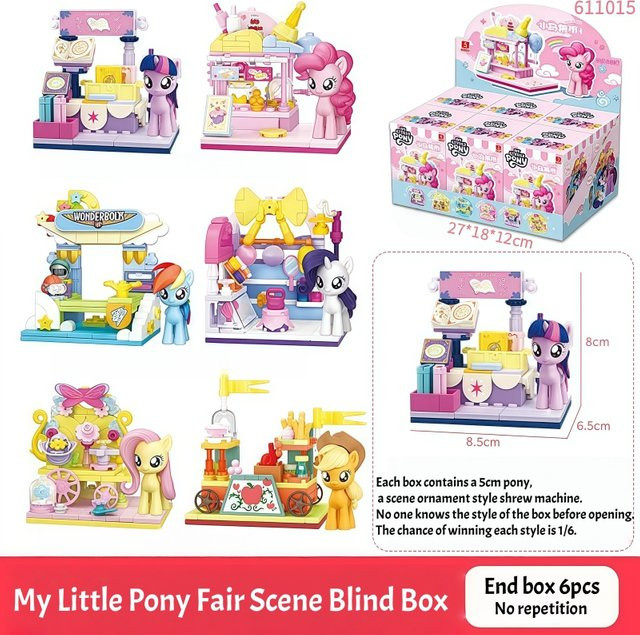 DINOSAW My Little Pony Markt, Baustein Blind Box, Bau Spielzeug, Puzzle - Bild 1