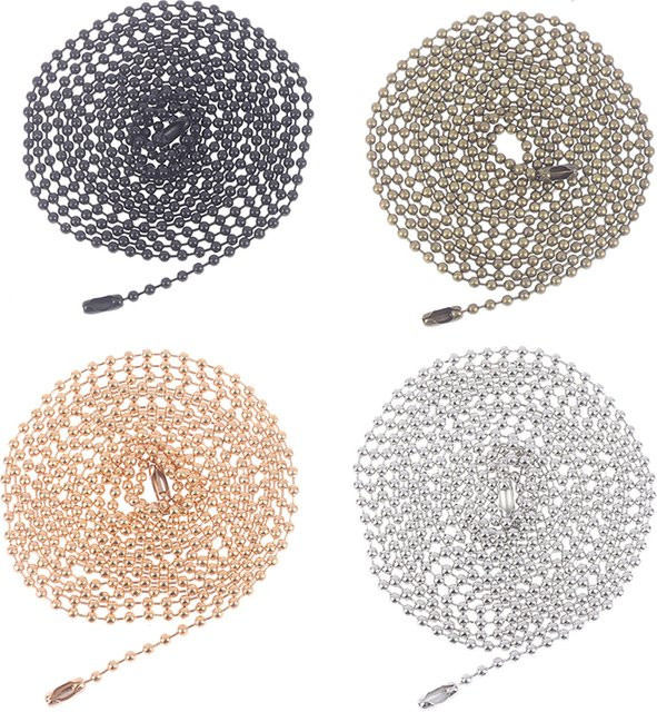Schalterkette aus Edelstahl und Kupfer für Deckenventilatoren, Wandlampen und Tischlampen, Länge: 100 cm - Bild 1
