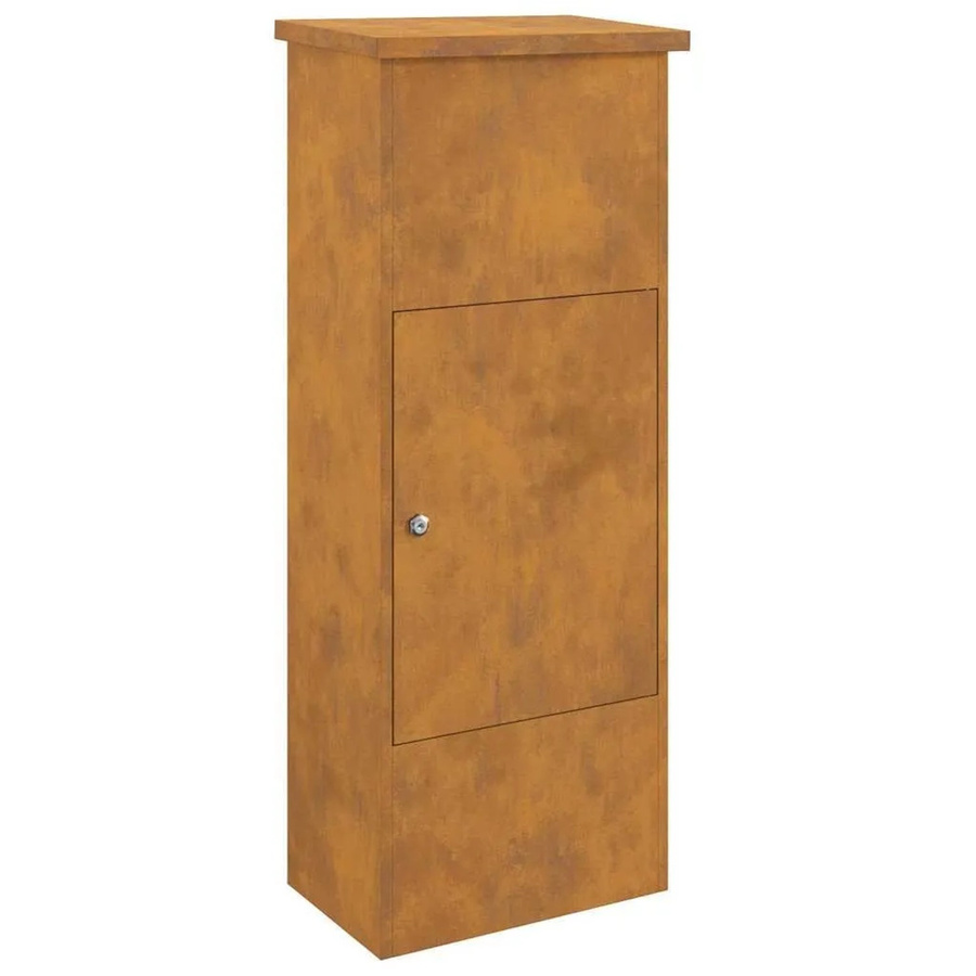 Paketbox DELUKE SOUL mit Tür aus Cortenstahl in Rost-Optik, B/T/H: 44,5 x 29 x 110,5 cm - Bild 2